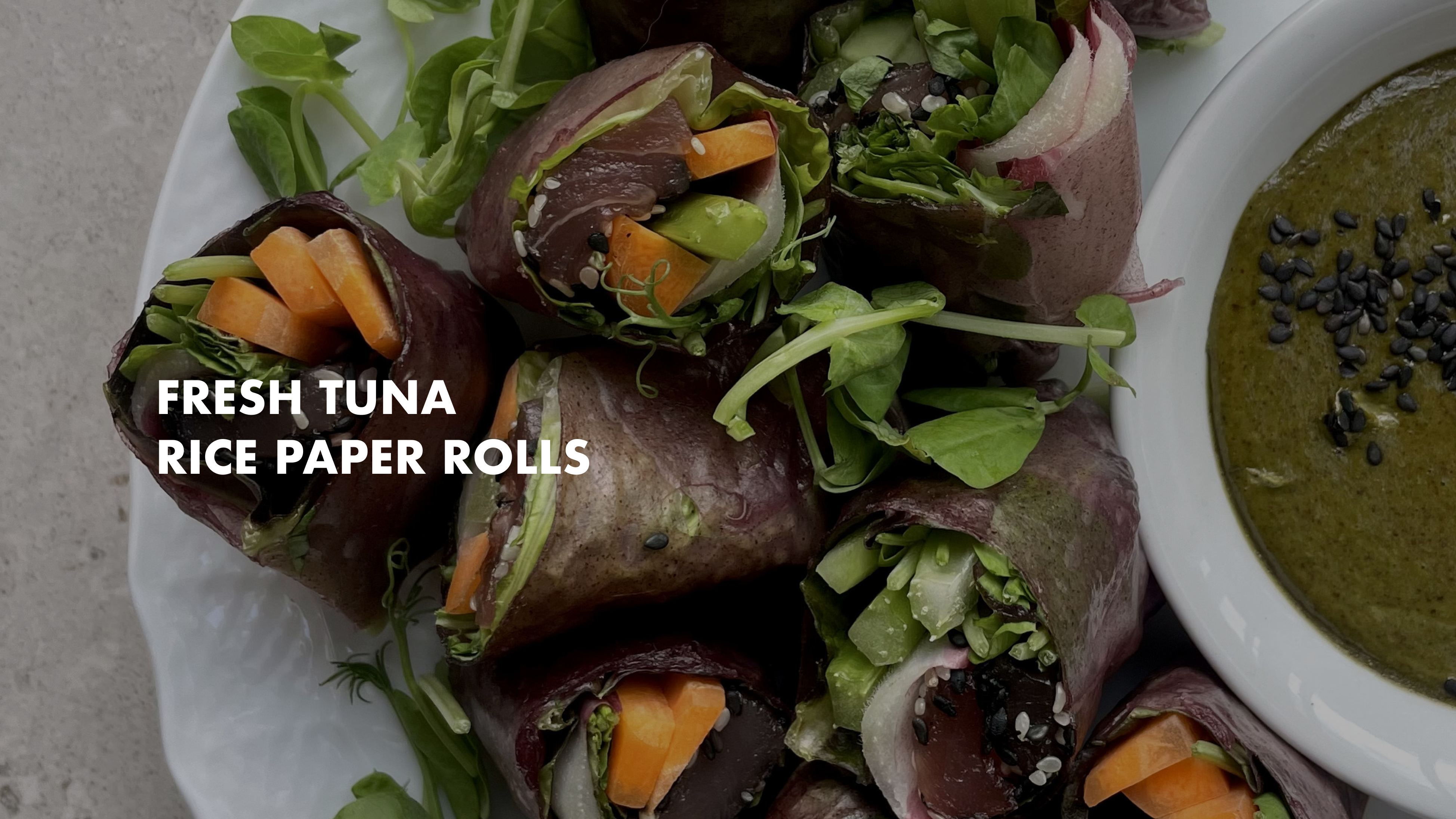 NEW: Fresh Tuna Rice Paper Rolls