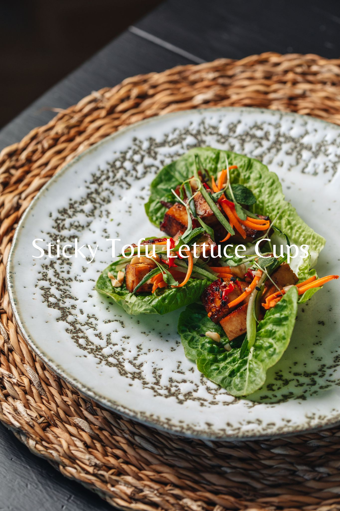 Sticky Tofu Lettuce Cups