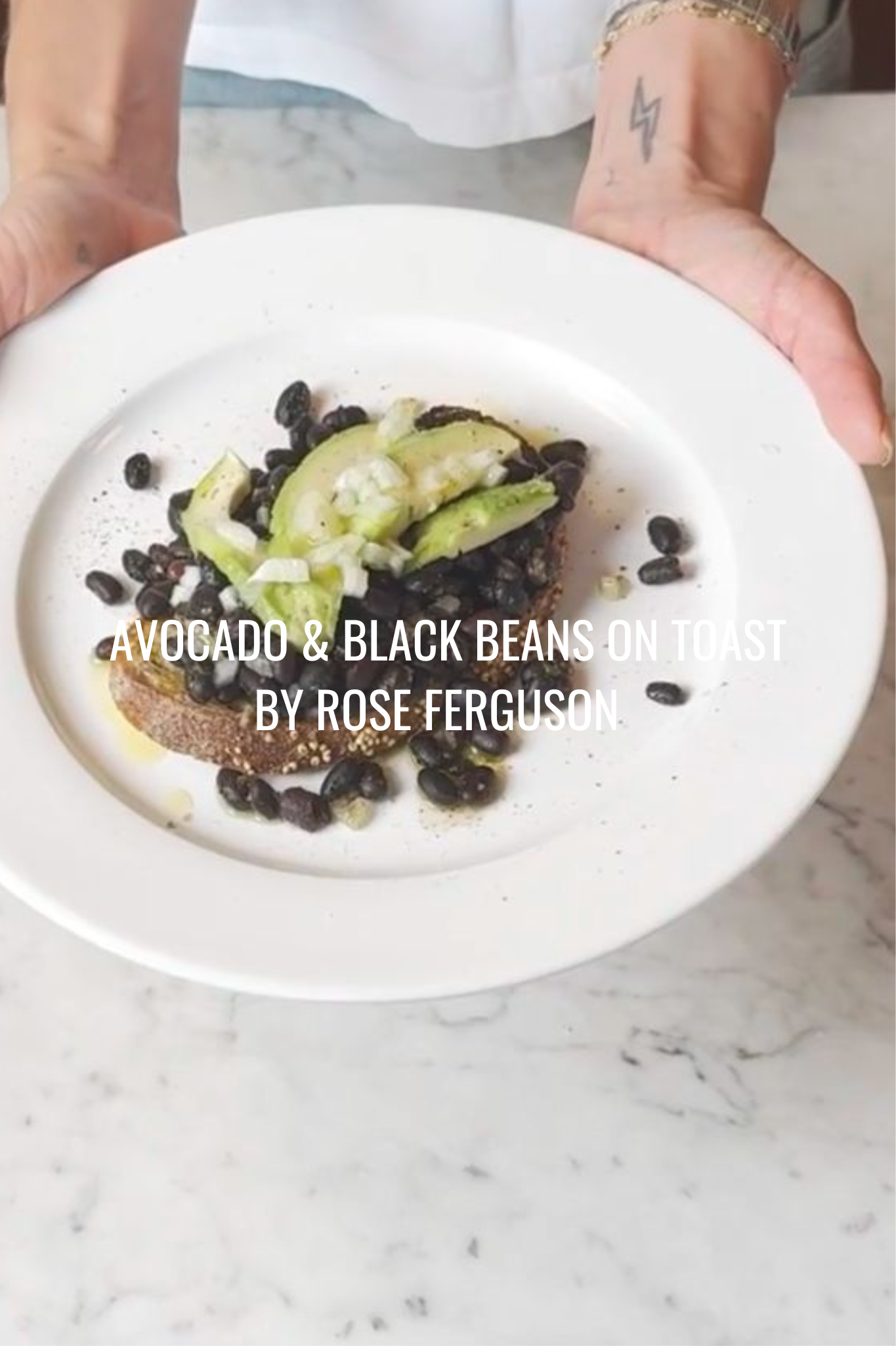 Avocado & Black Beans on Toast