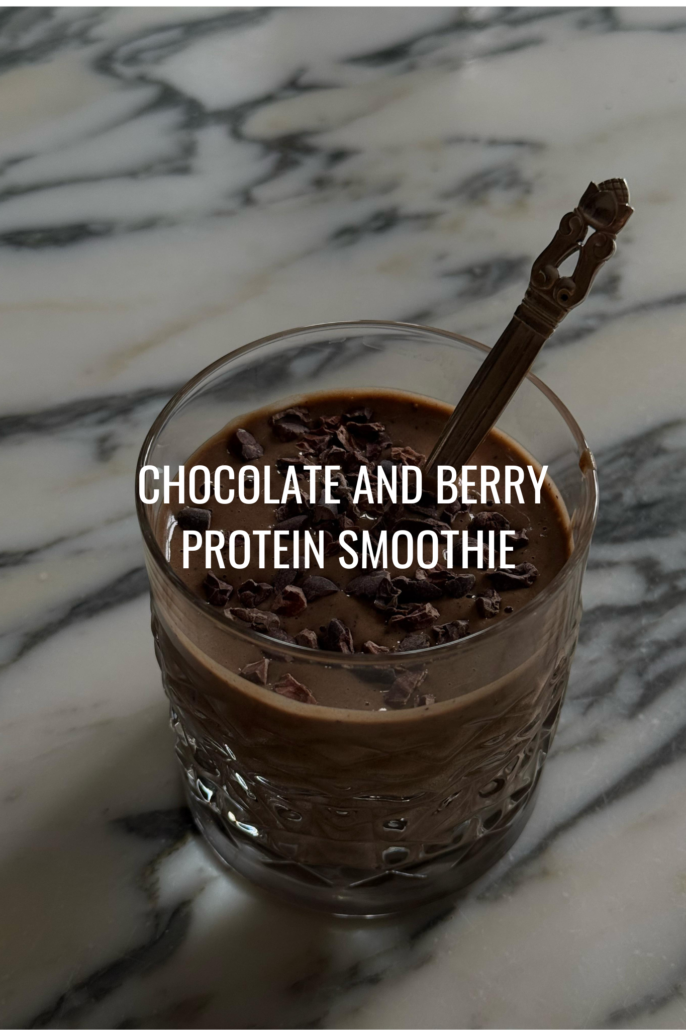 Chocolate and berry protein smoothie