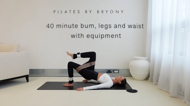 40 minute bum, legs and waist with band, sliders and ankle weights