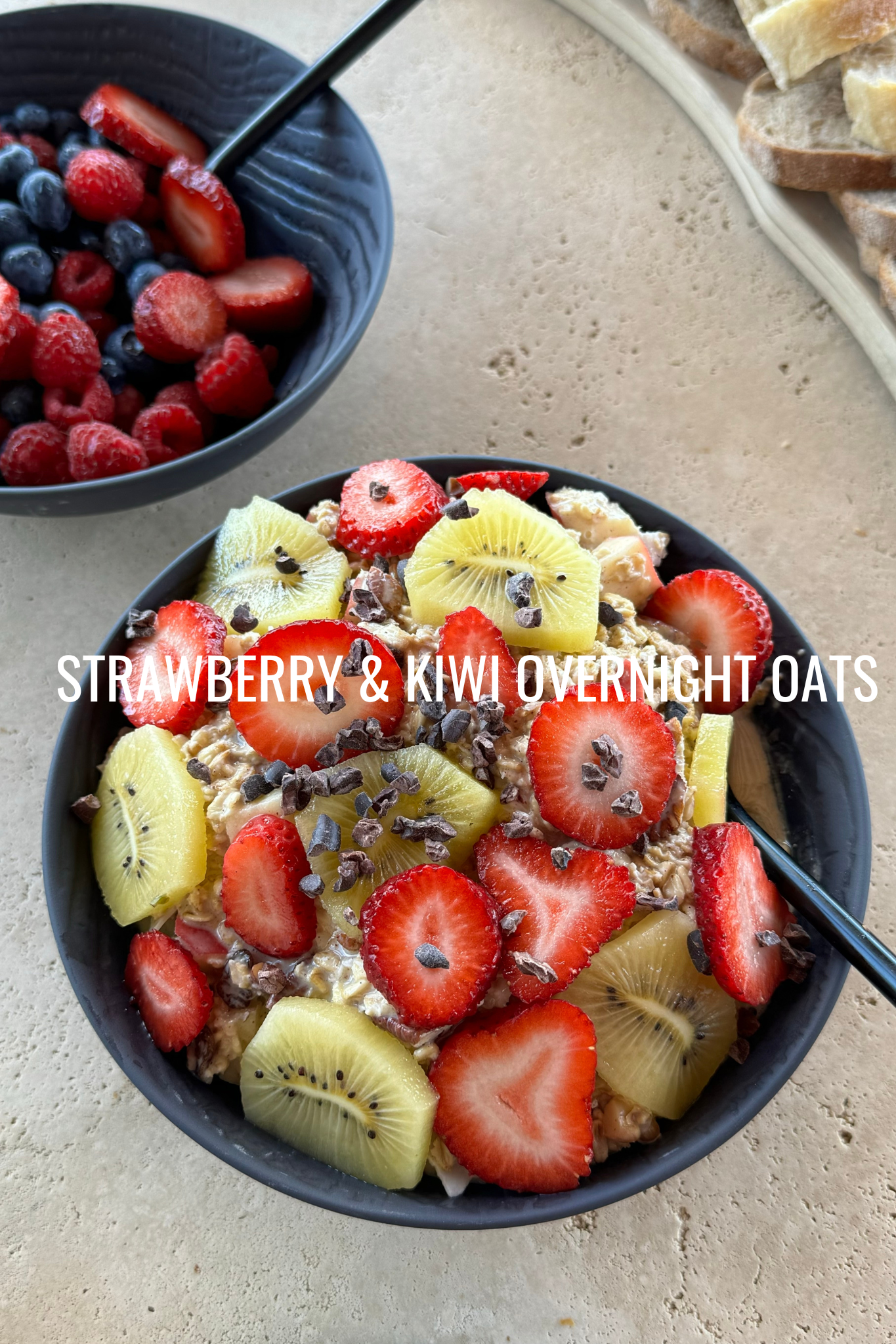 Strawberry and Kiwi Overnight Oats