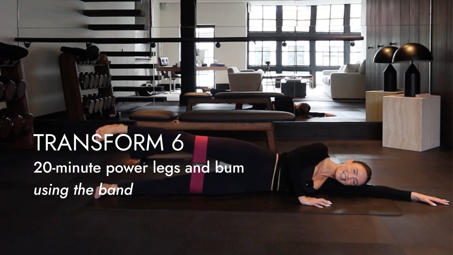 DAY 36 // NEW: 20 minute power legs and bum using band   
