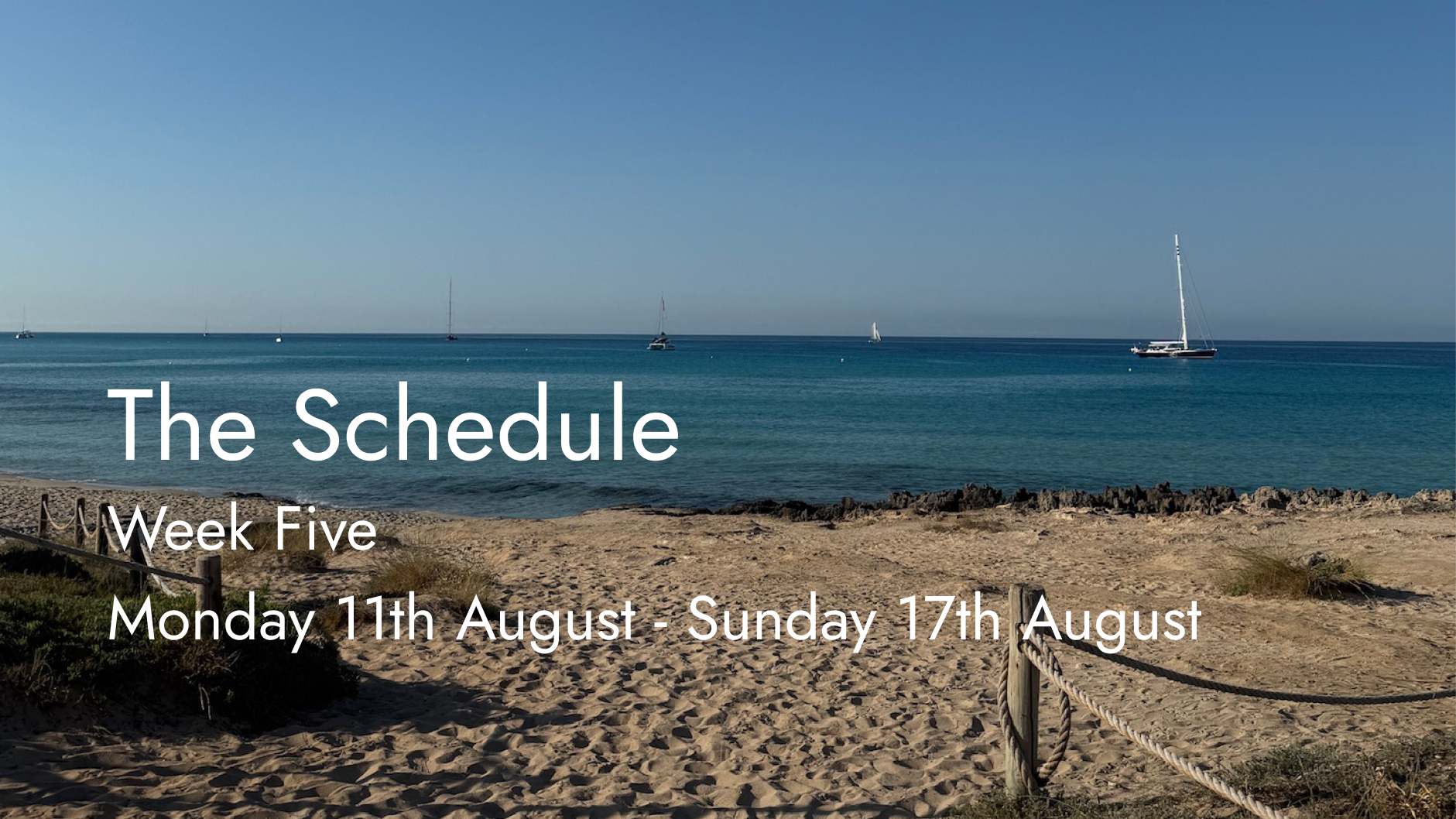 Week Five Schedule PDF