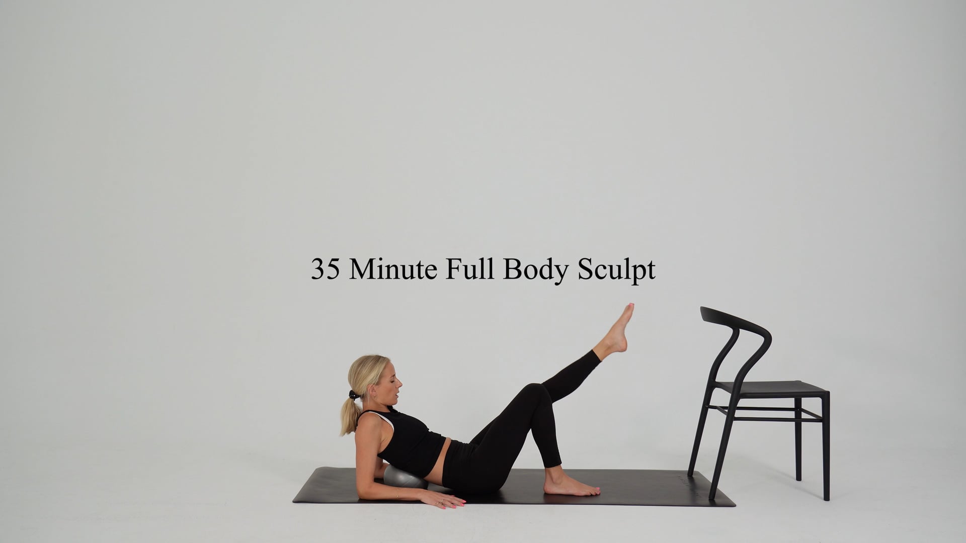 35 minute full body sculpt using a chair and ball