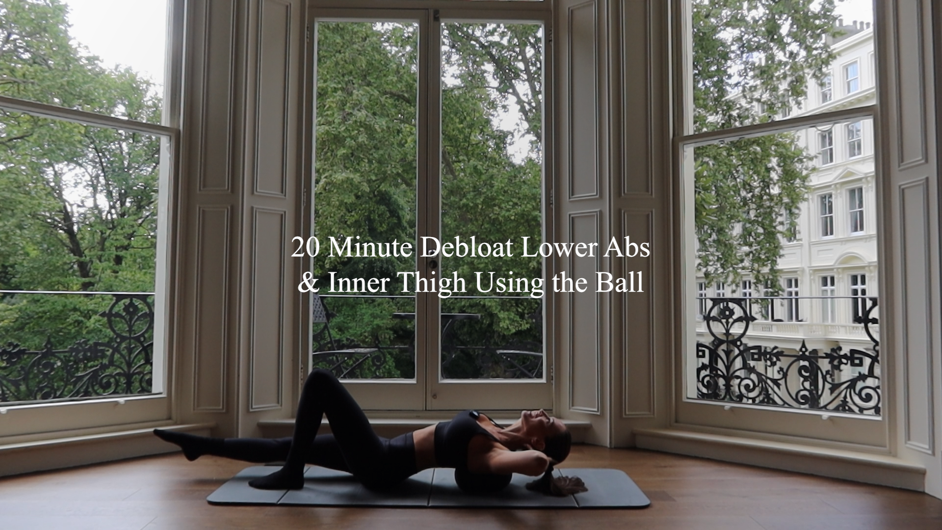20-minute debloat lower abs & inner thigh using ball