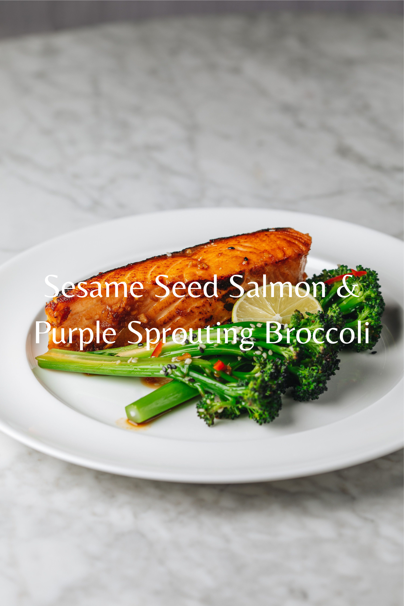 Sesame Seed Salmon & Purple Sprouting Broccoli