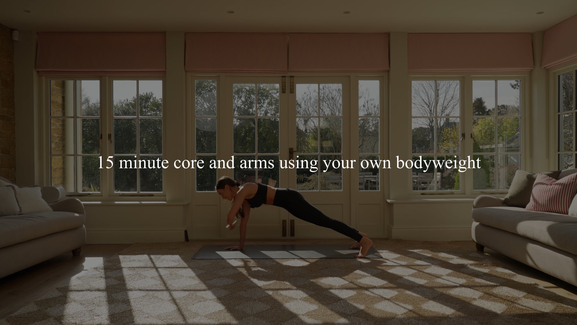 15 minute core and arms using bodyweight