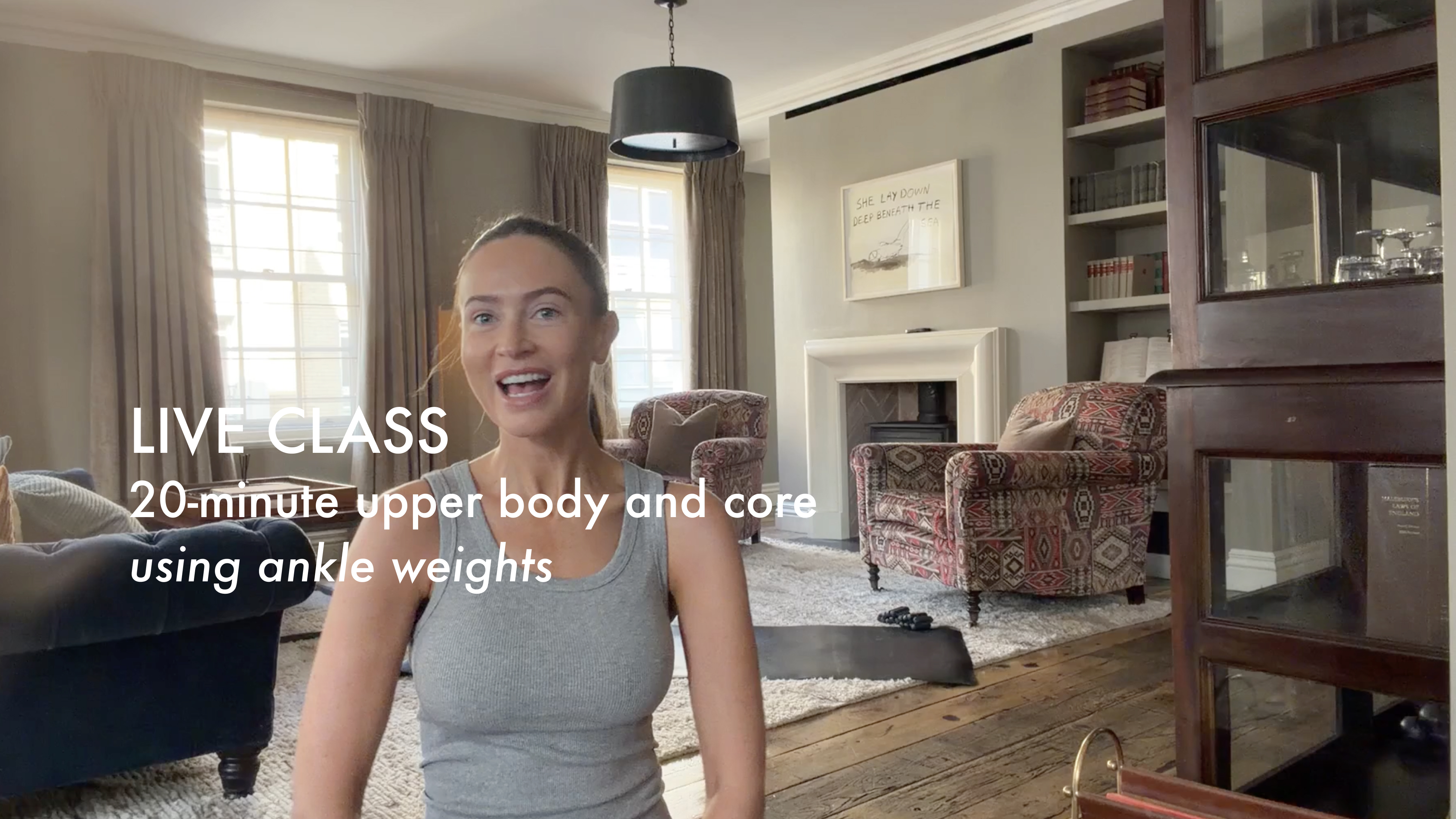 NEW LIVE: 20-minute upper body and core using ankle weights