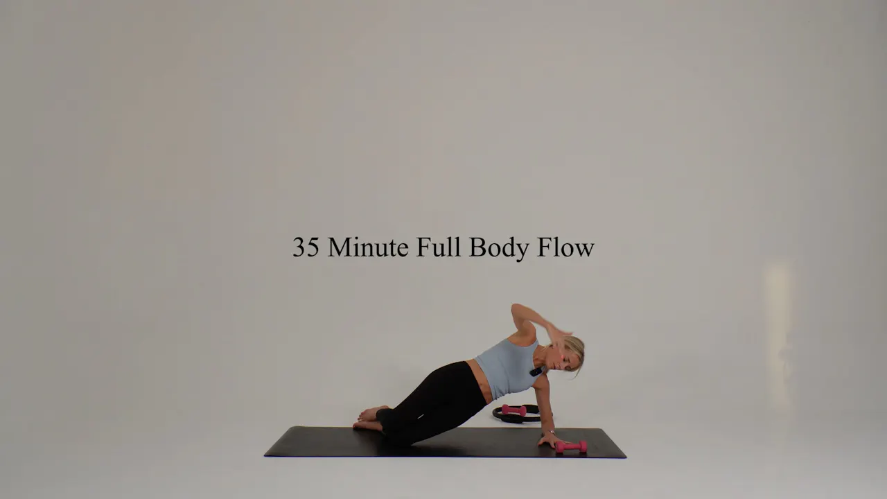 35 minute full body flow using the ring and hand weights - Pilates By ...