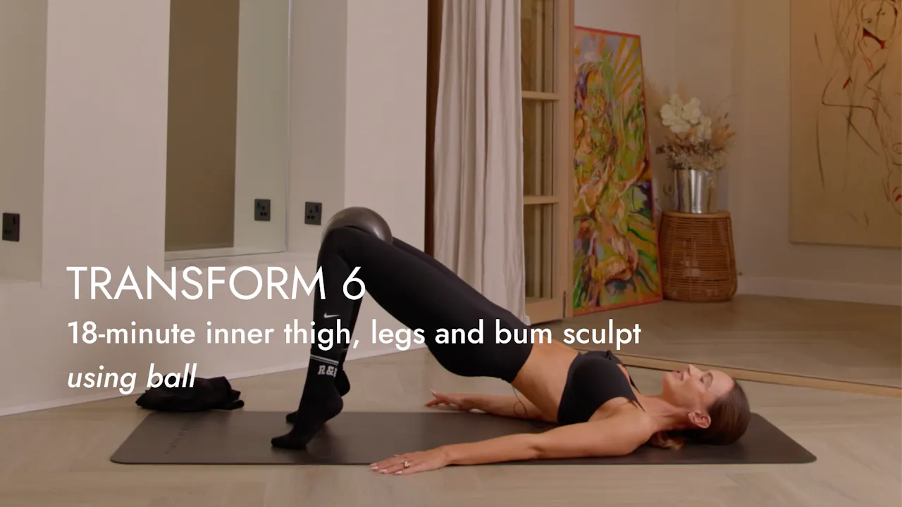 18-minute inner thigh, legs and bum sculpt using the ball - Pilates By ...