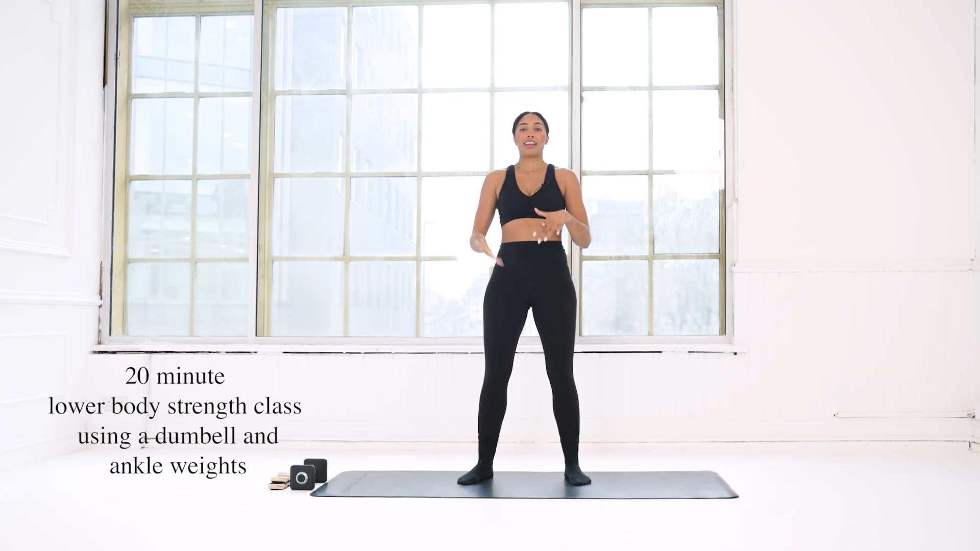 20 minute lower body with a dumbbell & ankle weights