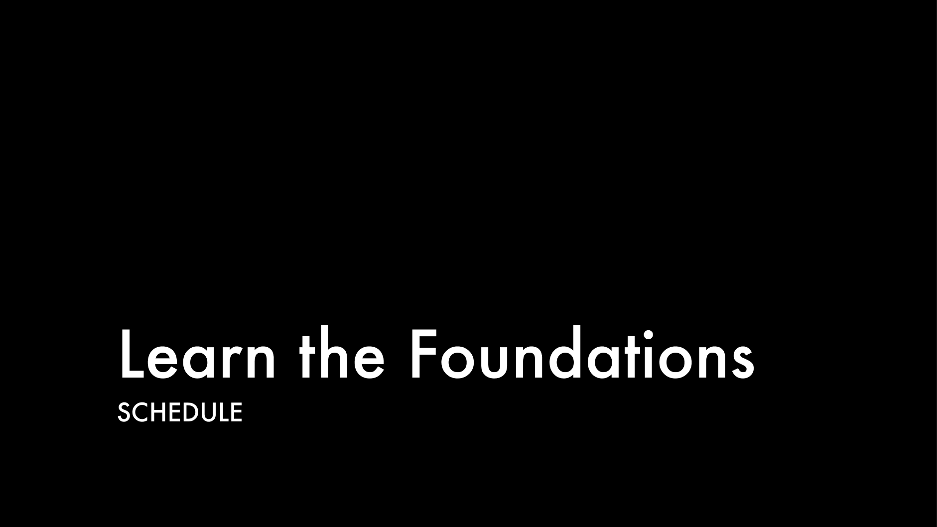 Schedule - Day 1 to 10