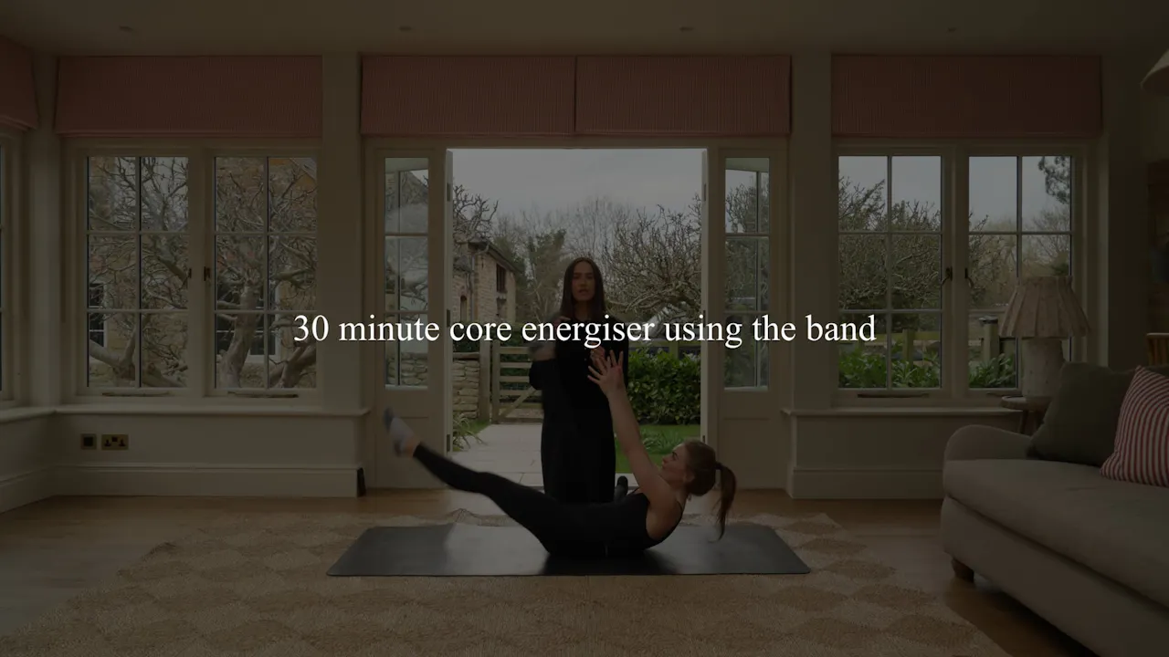 30 minute core energiser using the band - Pilates By Bryony