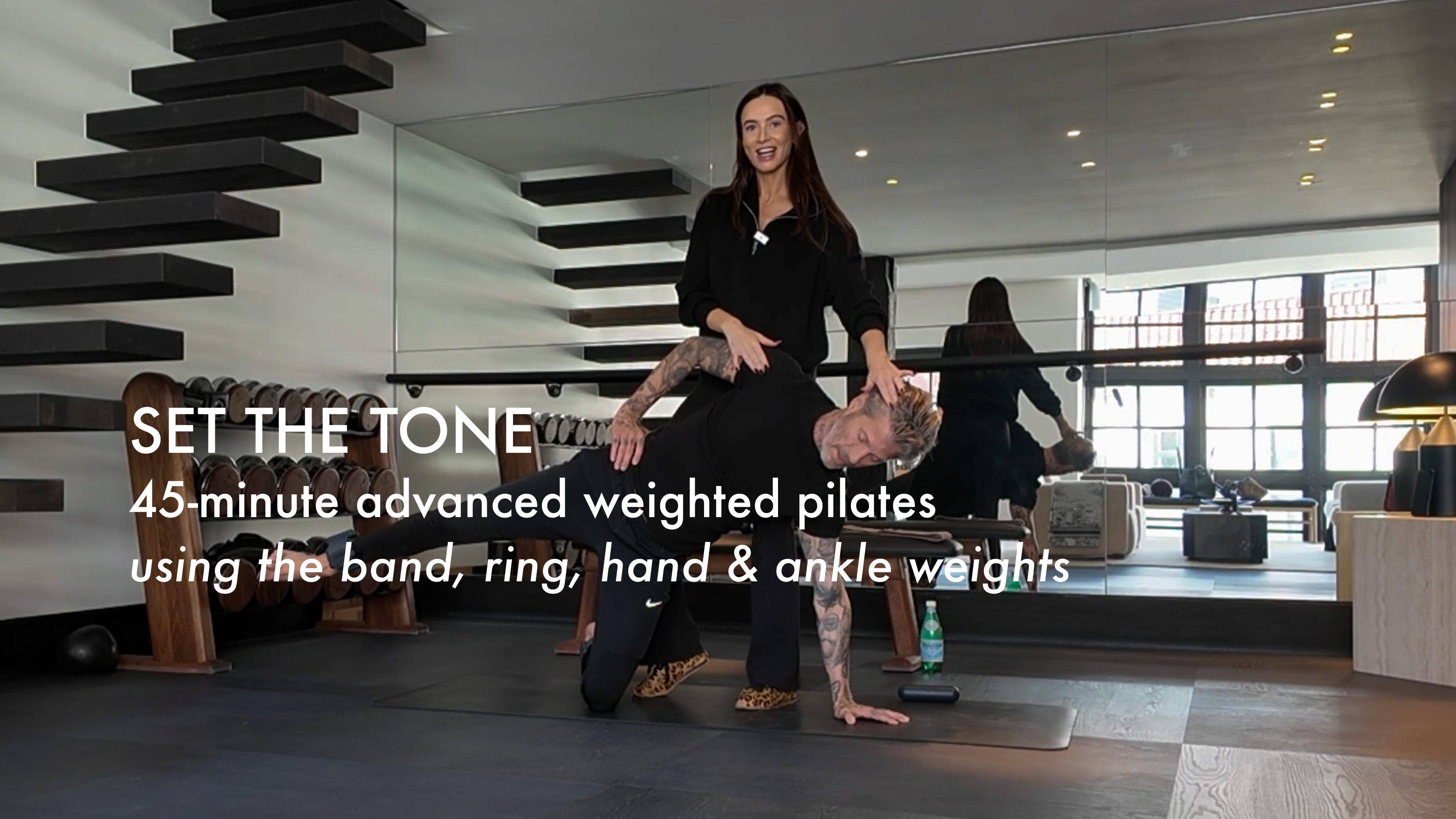 NEW: 45-minute advanced weighted pilates using band, ring, hand & ankle weights