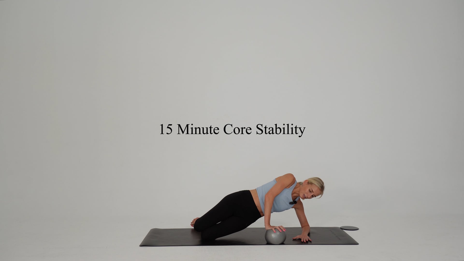 15 minute core stability using sliders and ball