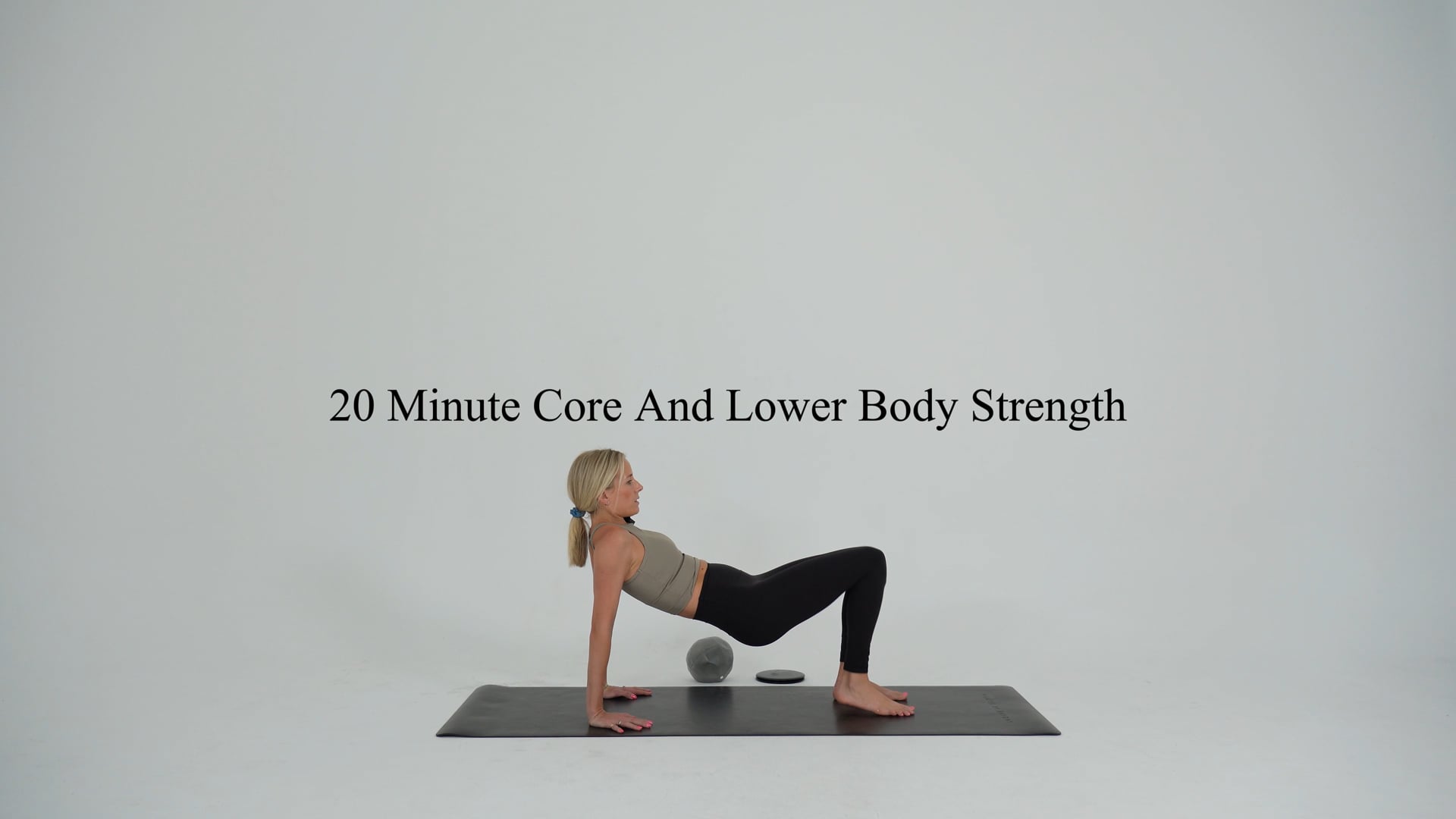 20 minute core and lower body strength using a ball and slider