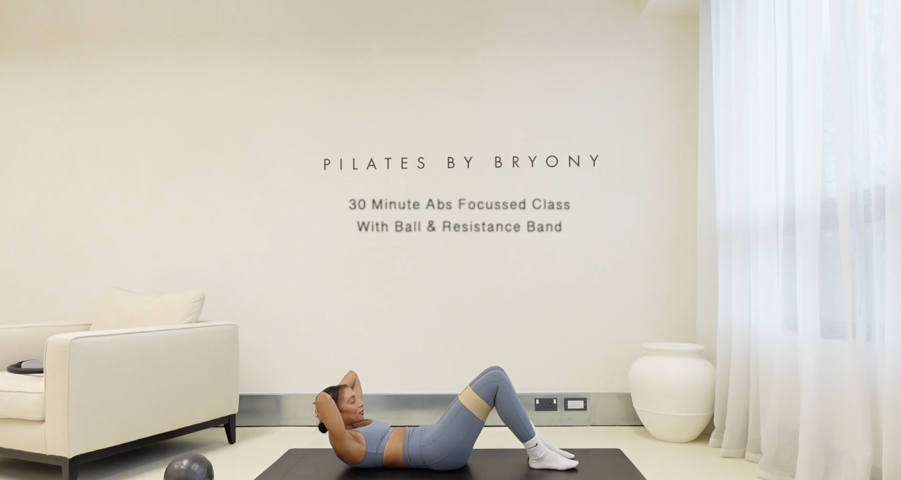 30 minute abs focused class using ball & band