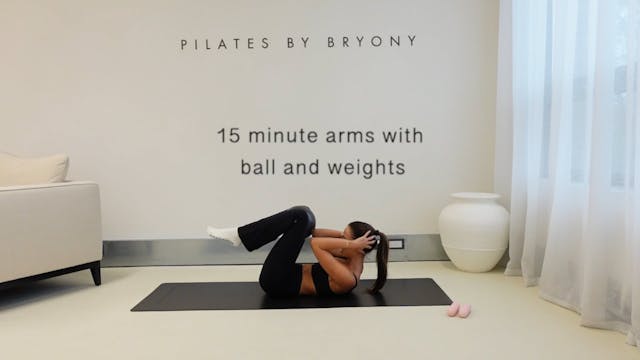 15 minute arms with ball and handweights