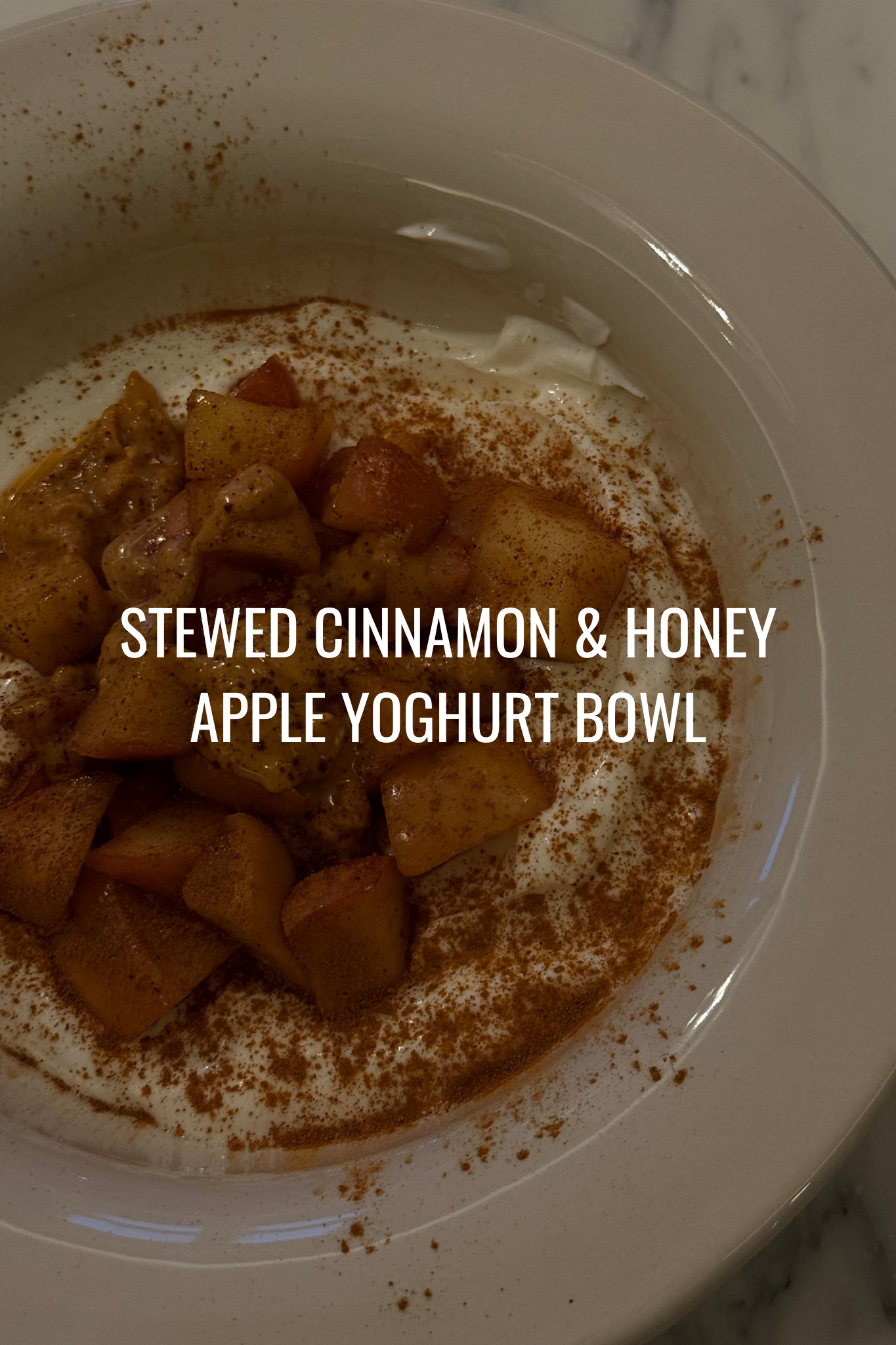 Stewed Cinnamon & Honey Apple Yoghurt Bowl