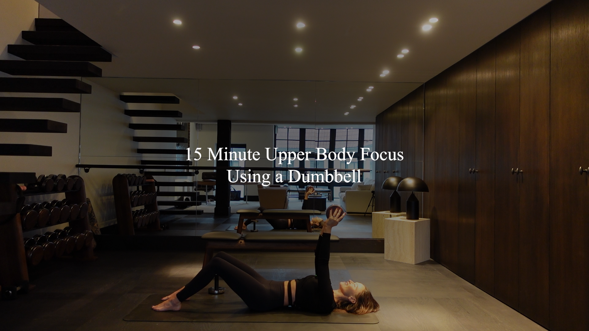 15 minute upper body focus using dumbbell