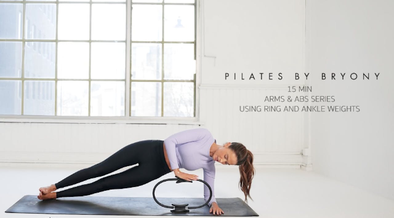 15 minute arms & abs using a ring and ankle weights - Pilates By Bryony