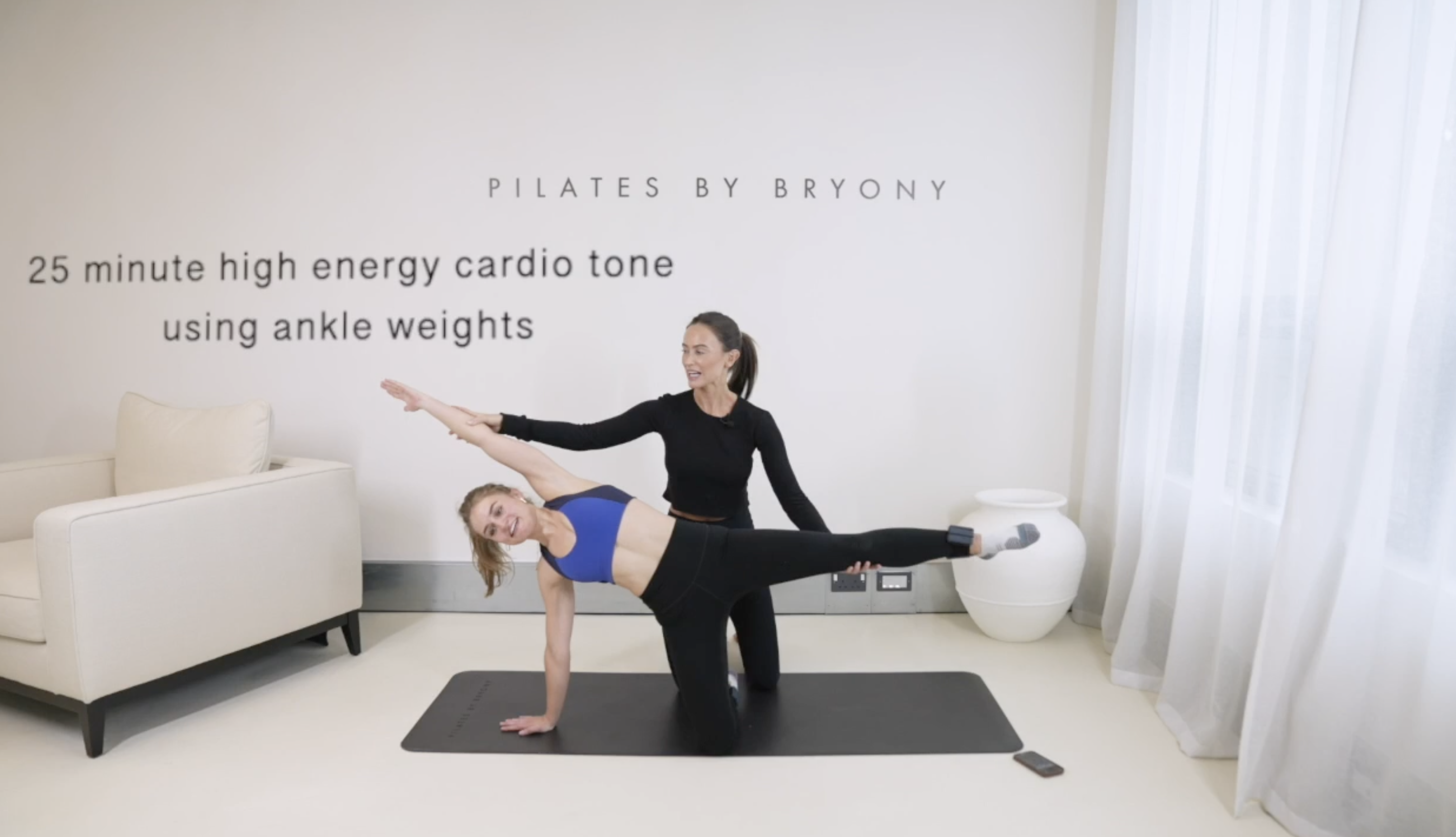 25 minute high energy cardio tone using ankle weights 