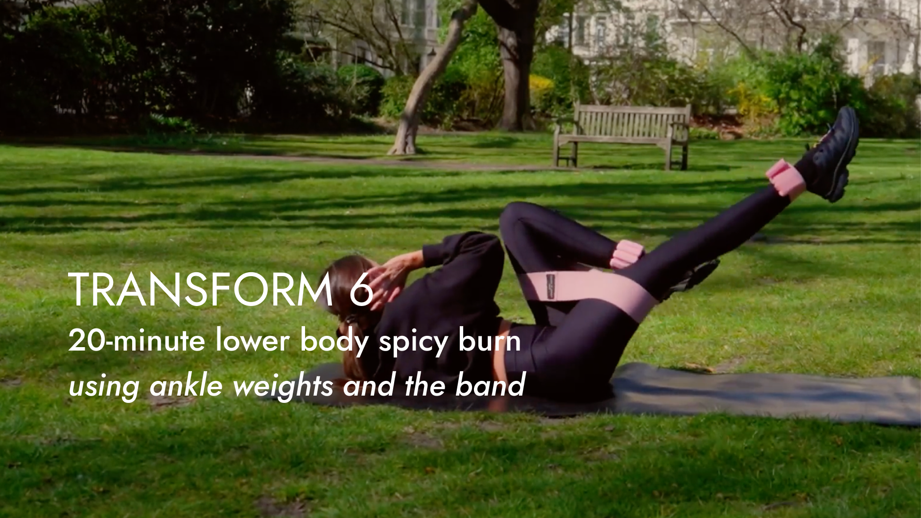 20-minute lower body spicy burn using ankles weights and band