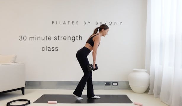 30 minute strength with dumbbell, ring and hand weights