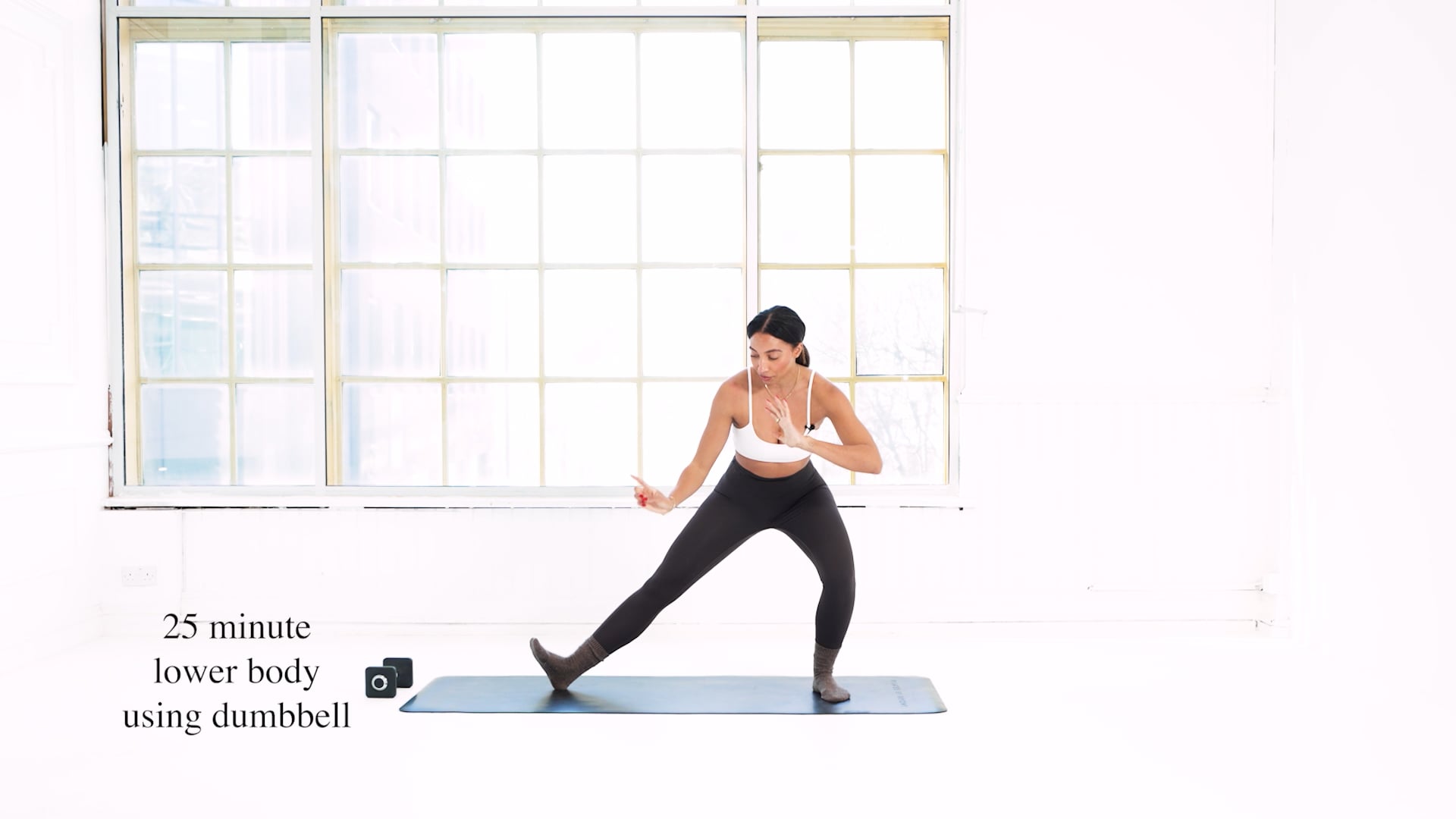 25 minute lower body using dumbbell