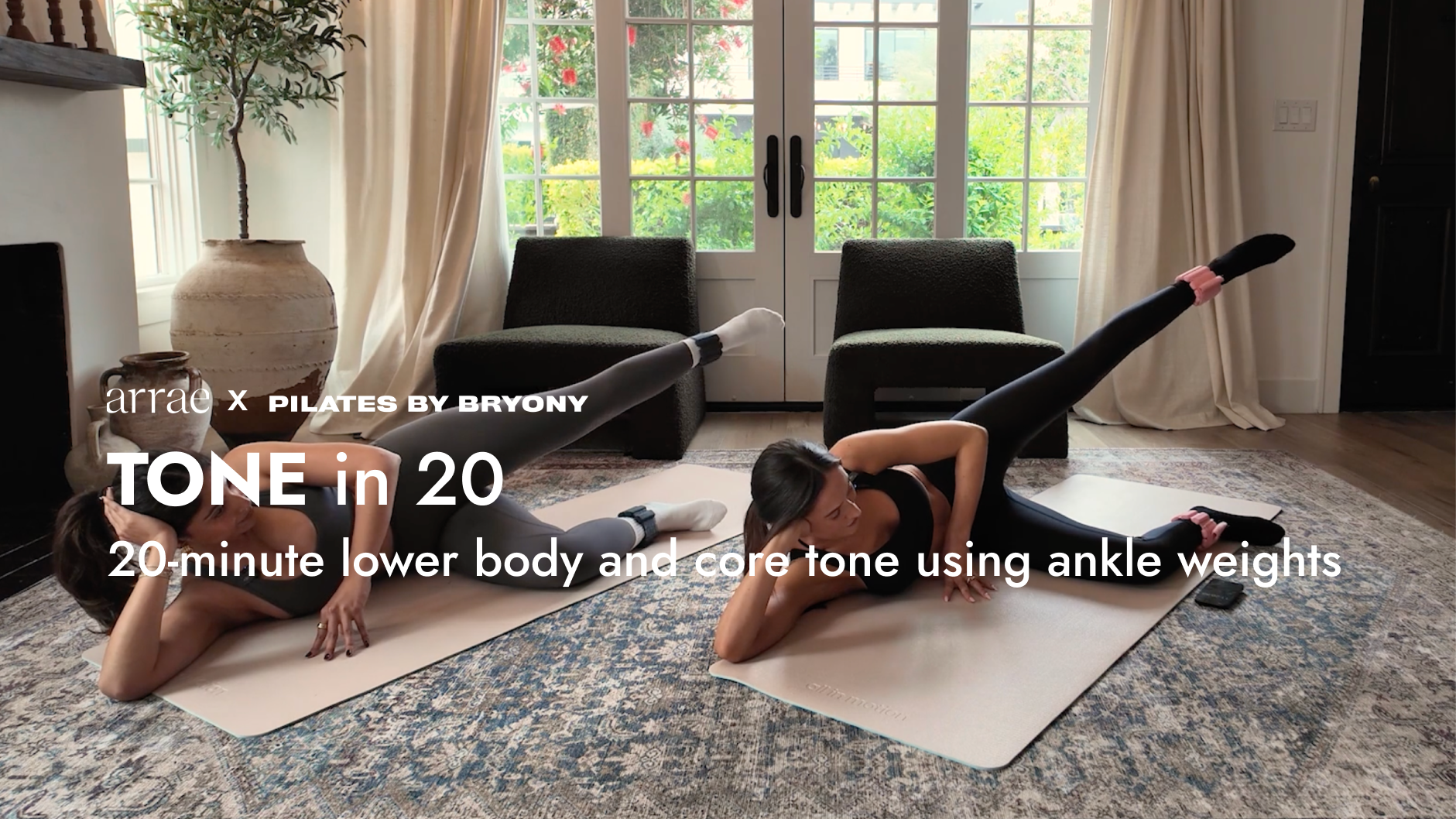 DAY THREE // 20-minute lower body and core tone using ankle weights