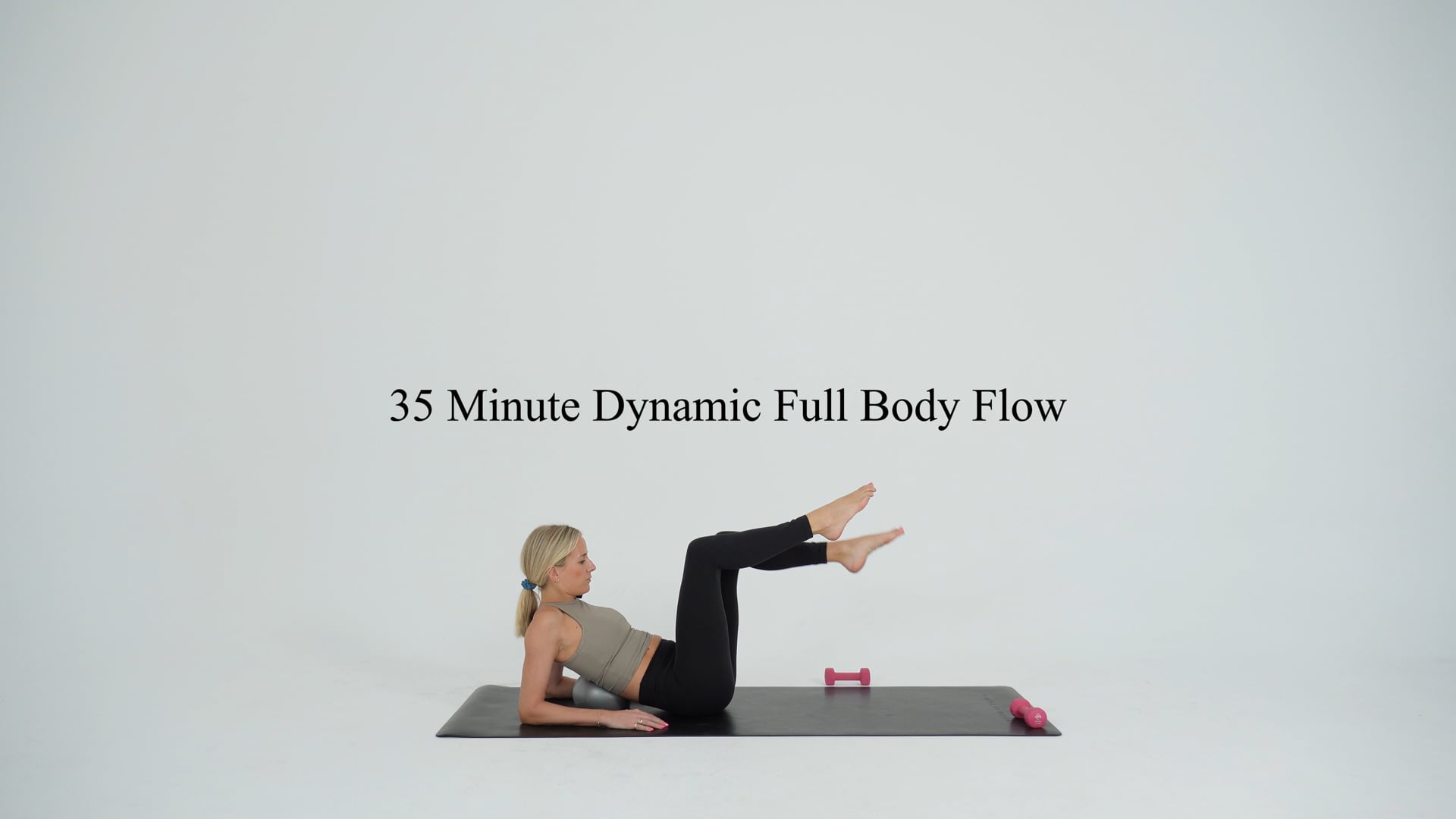 35 minute dynamic full body flow using handweights 