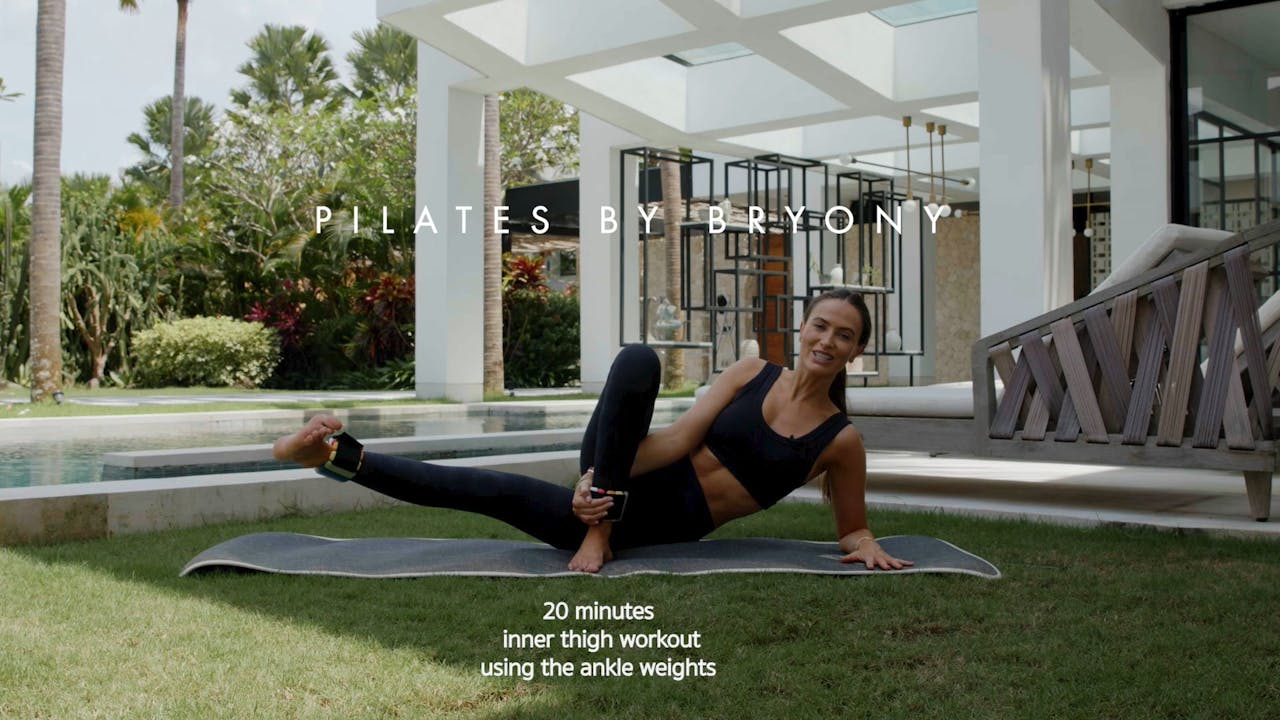 20 minute inner thigh workout using the ankle weights Pilates By Bryony