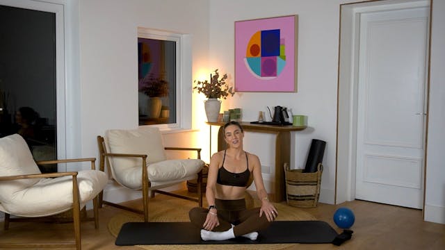 NEW 22 Min Flow w/ ankle weights & ball