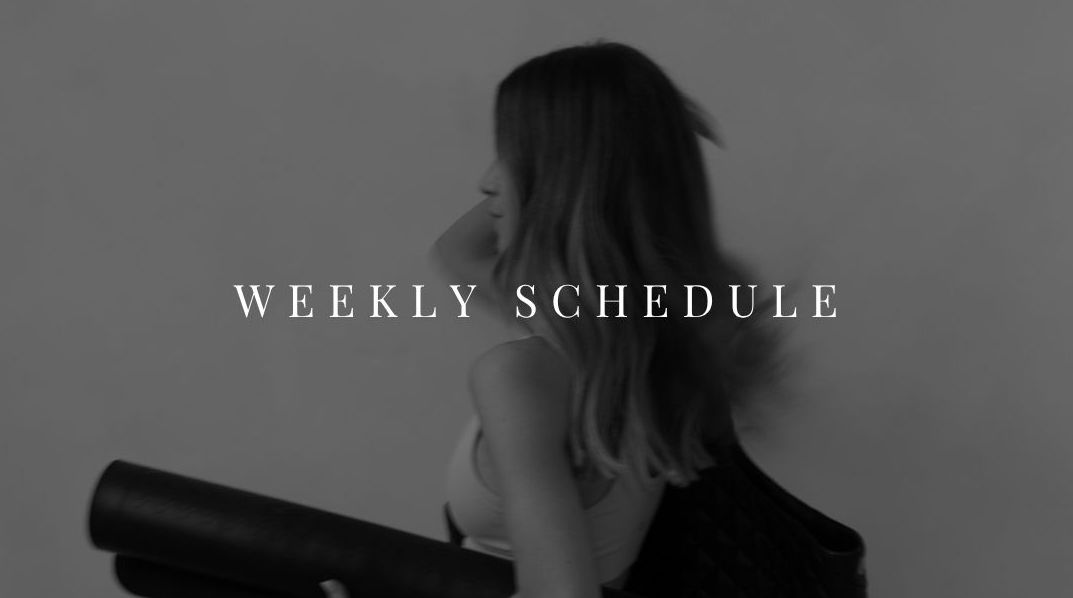 Weekly Schedule wc 30th march