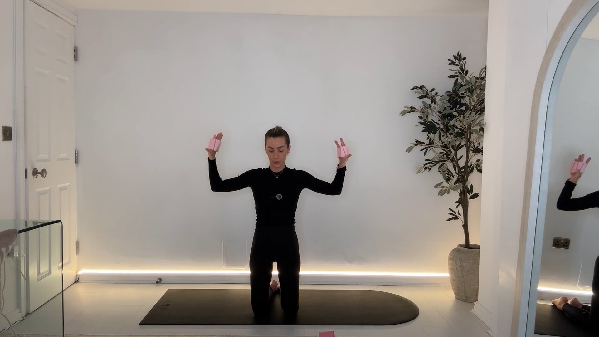 15 min Express Bum Lift & Arm Class with ankle weights & Band