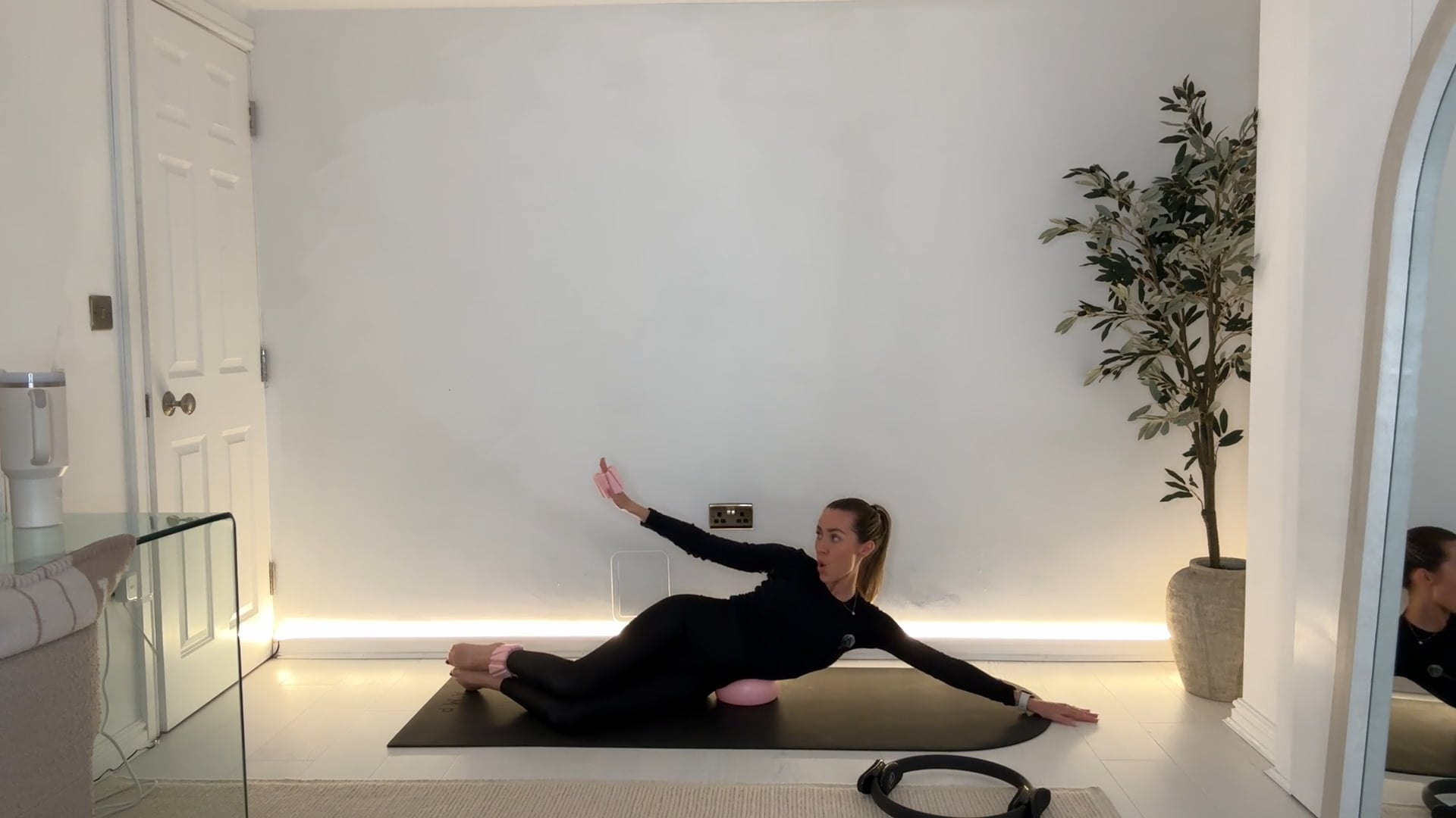 20 min Hard to Reach Lower abs & thighs with ankle weights, ring & ball