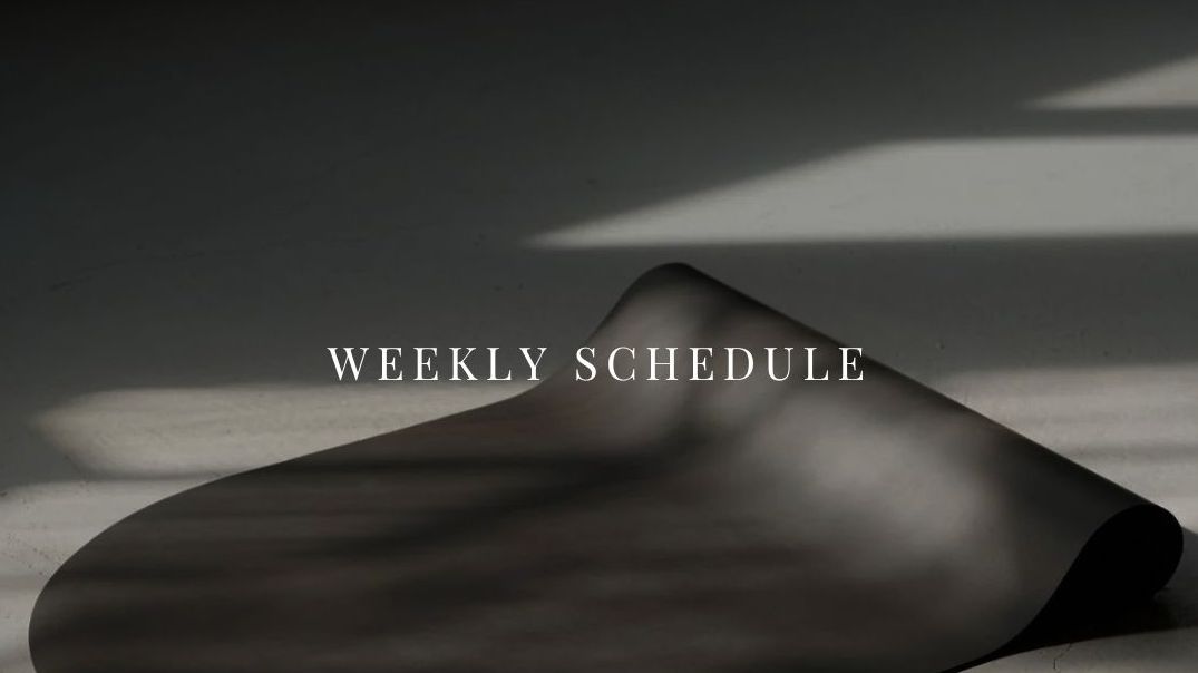 Weekly Schedule 11th May