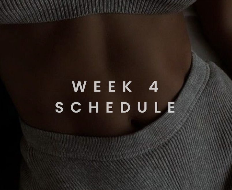 January Cleanse & Reset Week 4 Schedule