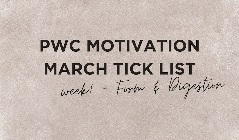 PWC Motivation March Tick List