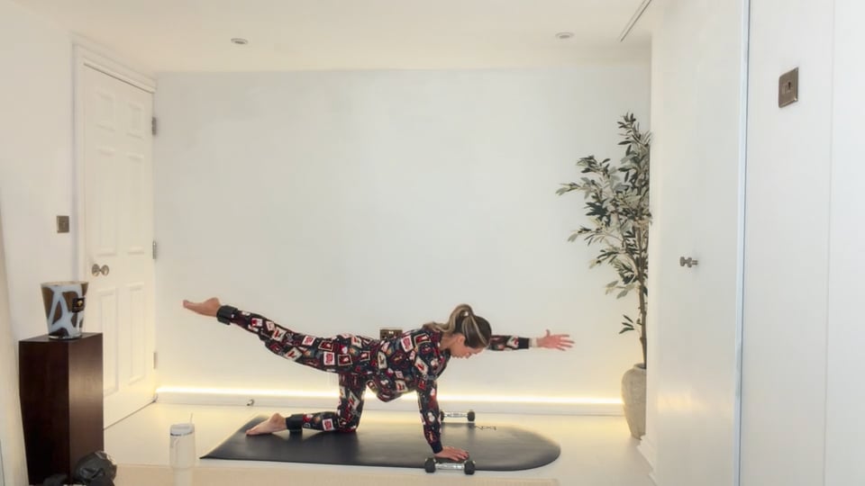 20 min Christmas Day Feel Good Class with Hand Weights & Ankle Weights