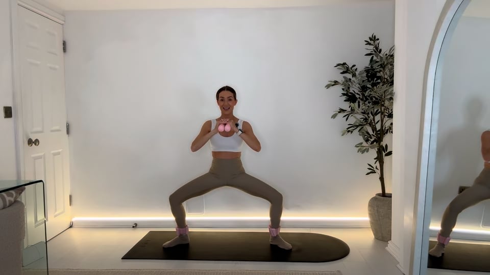 15 min Ab & Arm Class with Hand Weights & Ankle Weights