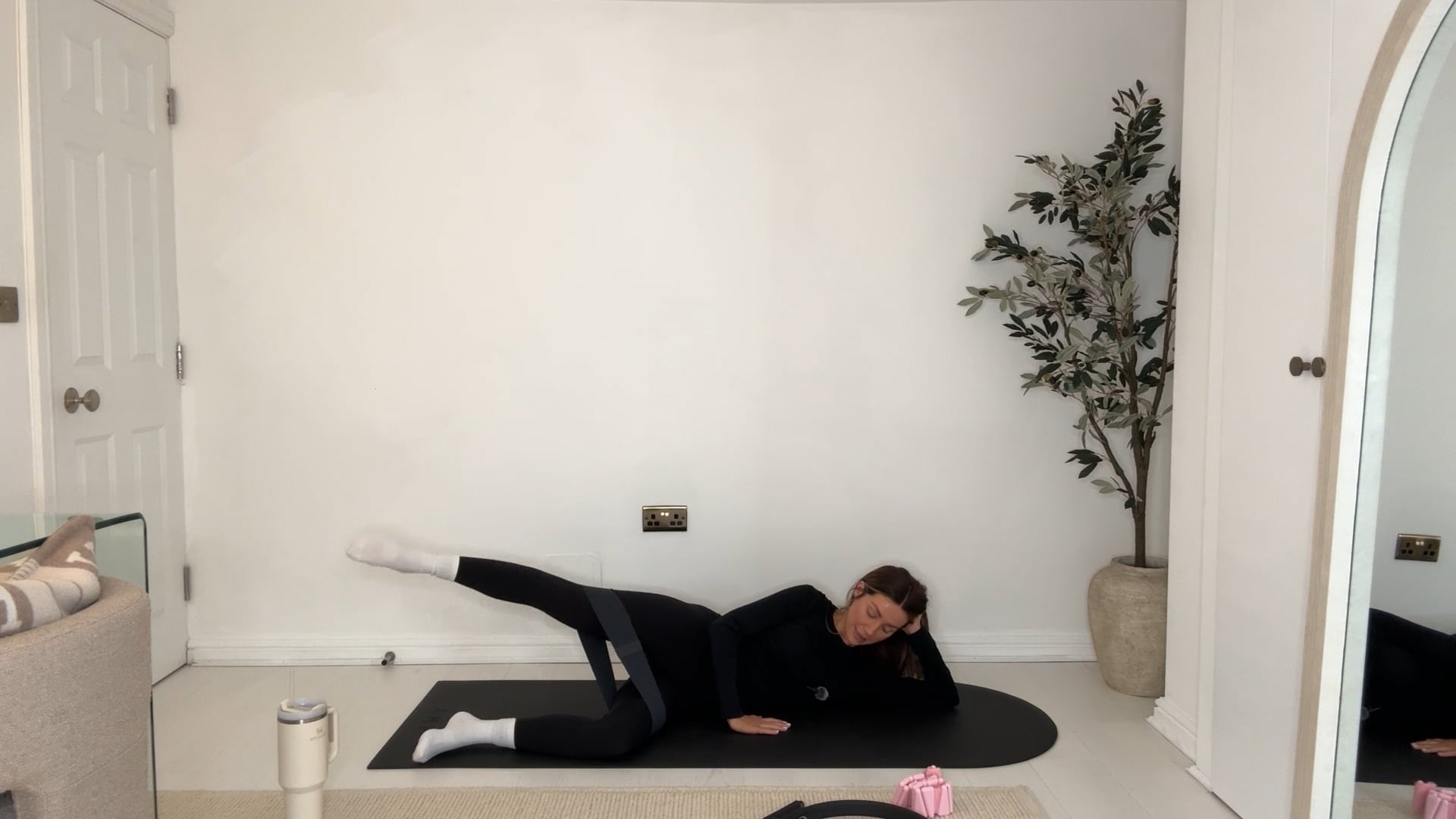 30 min Low Impact Full body Tone & Sculpt with Ankle Weights, Band & Ring