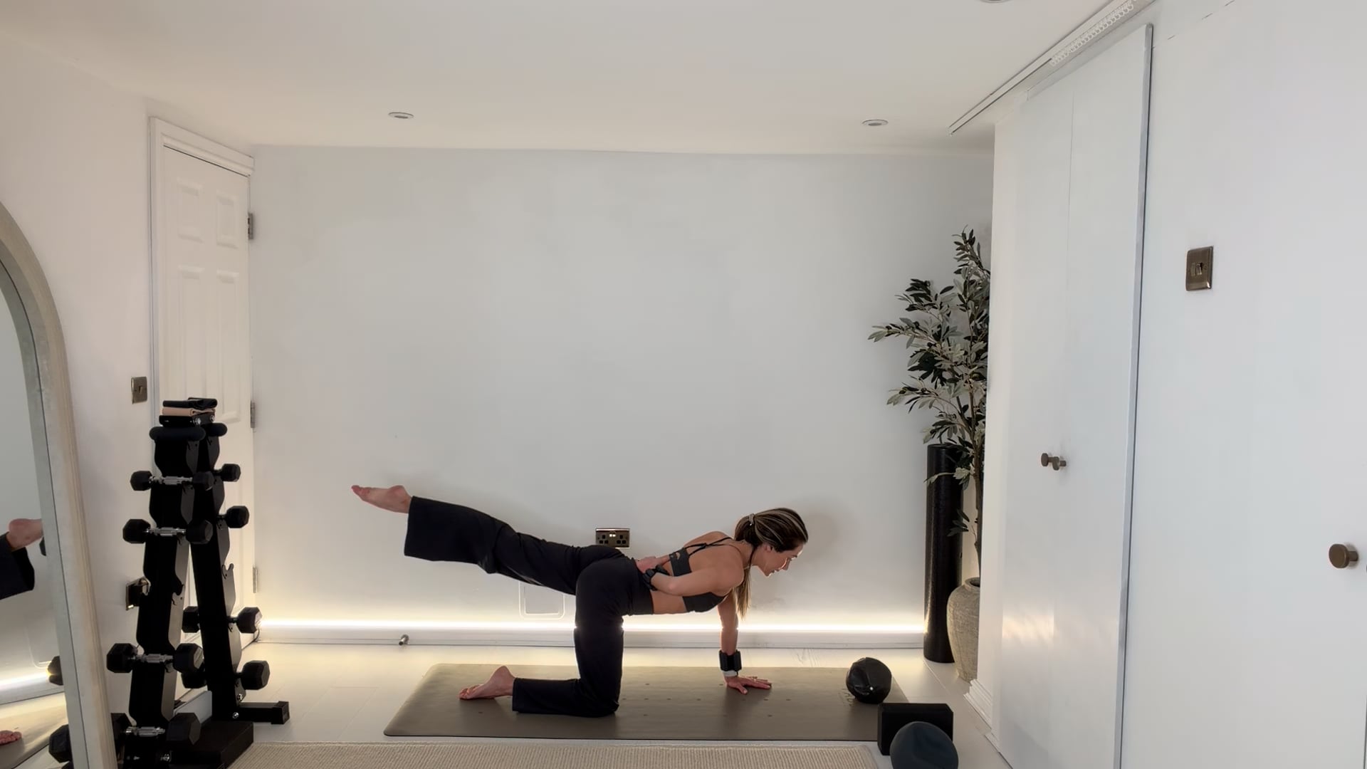 NEW 25 min Upper Body Focused Class with ankle weights, ball & block