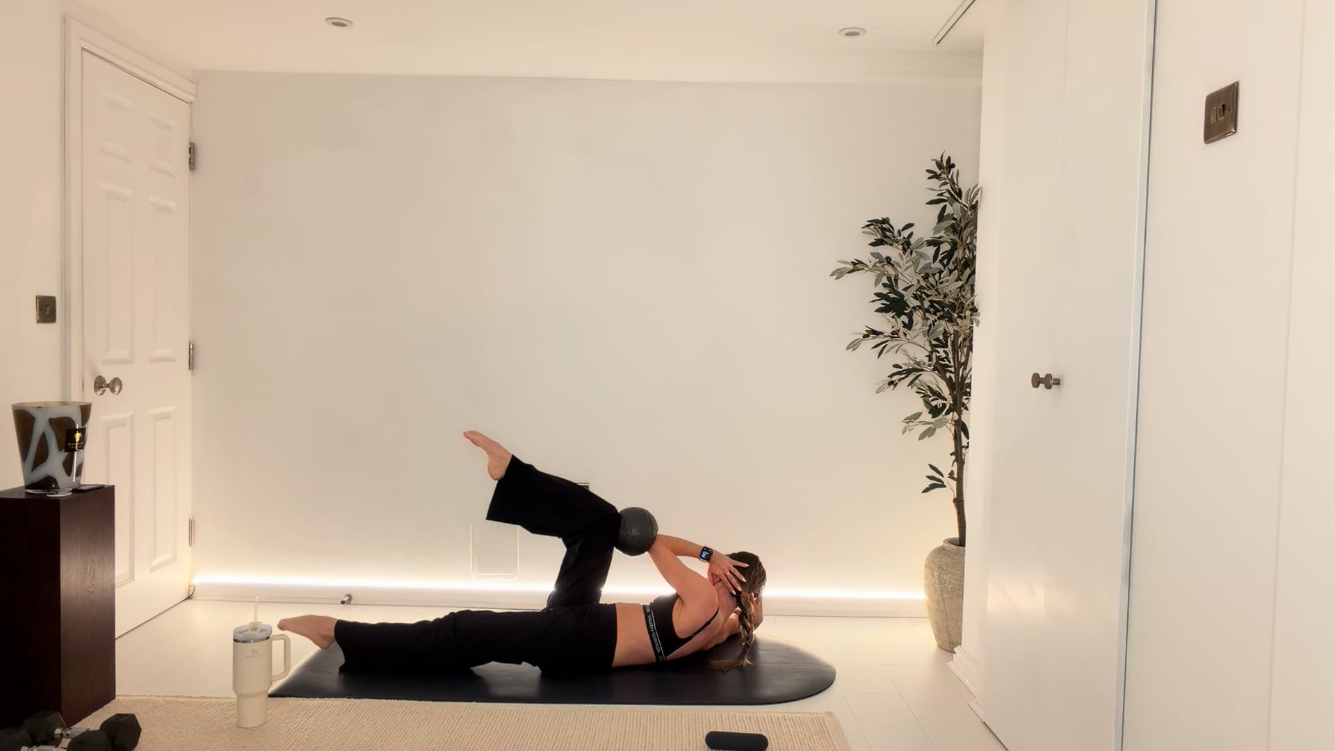 NEW 25 min Morning Abs & Arms with  1.5kg/3lbs hand weights & ball