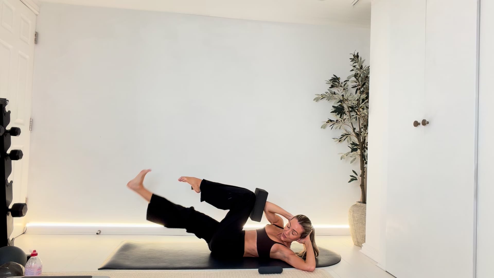 20 min Core Focussed Blast with hand weights & block