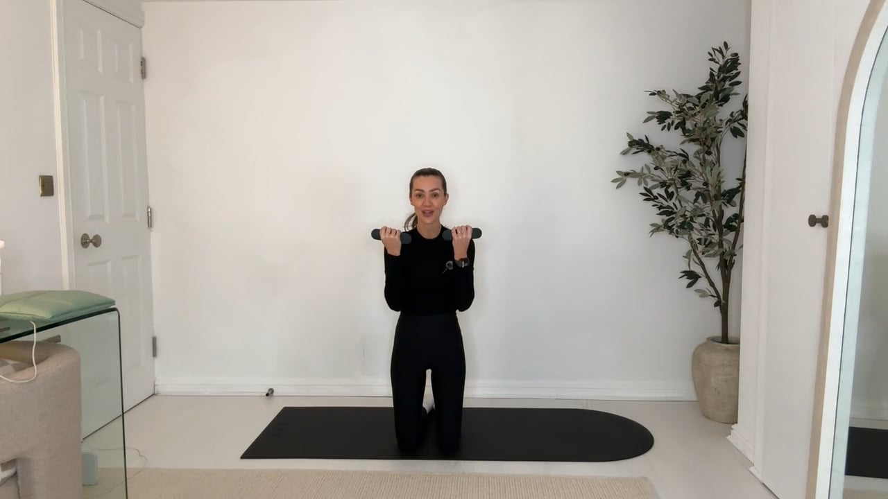 Express 10 min arms with hand weights