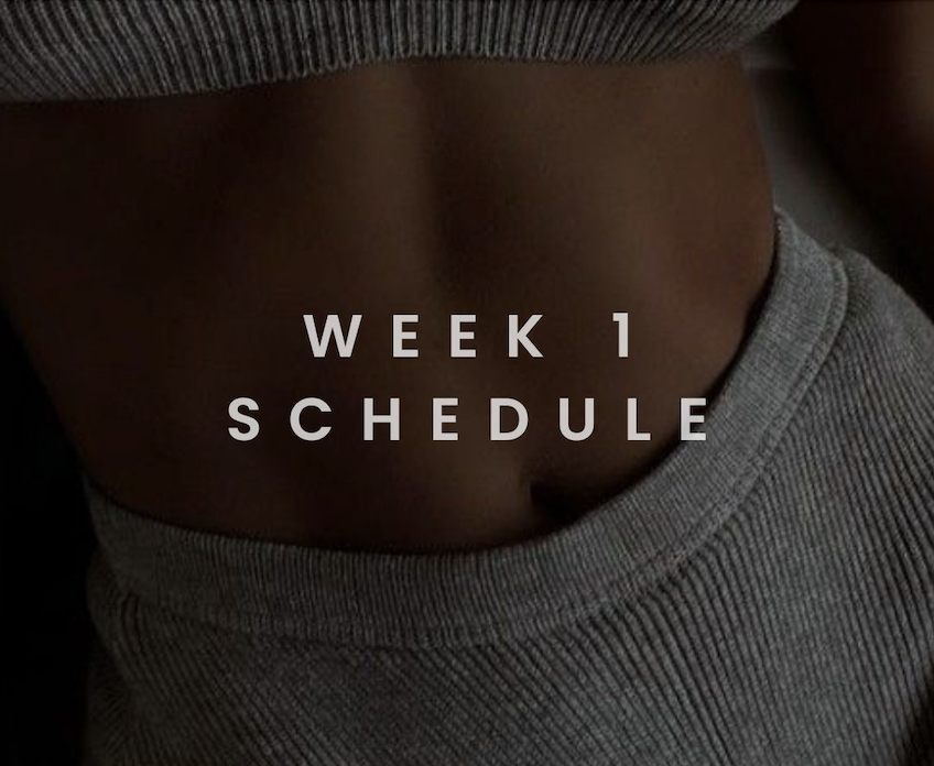 January Week 1 - Cleanse & Refocus Schedule
