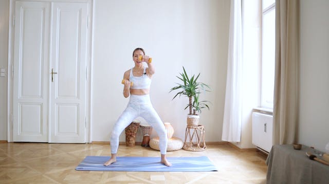 Full body toning class with dumbbells