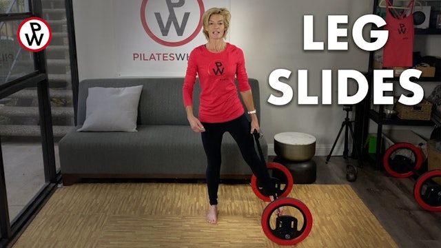 How to do "Reformer Style" Leg Slides With Pilates Wheel